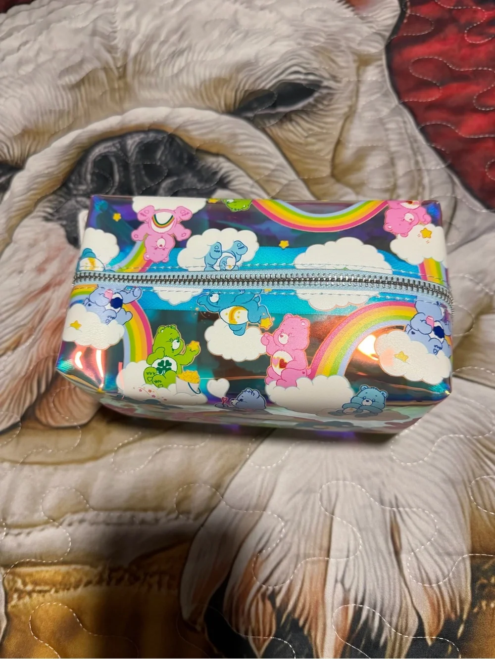 NWT Care Bears x Skinnydip Holographic Rainbow Makeup Bag